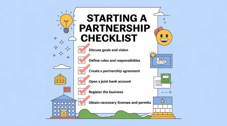 Tips for starting a business partnership checklist