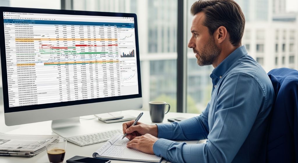 Investor reviewing SEC Form 4 insider trading filings on a computer screen